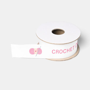 Personalized Crochet Business Logo & Name Grosgrain Ribbon