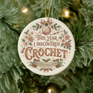 Personalized Crochet Christmas Ornament