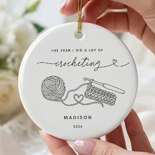 Personalized Crochet Lover Christmas Ornament