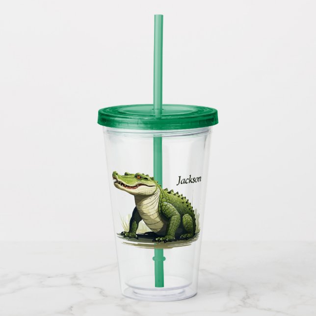 Personalized Crocodile Tumbler – Bold and Wild  (Front)