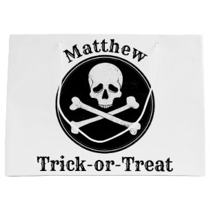 Personalized Cross Bones Halloween Bag