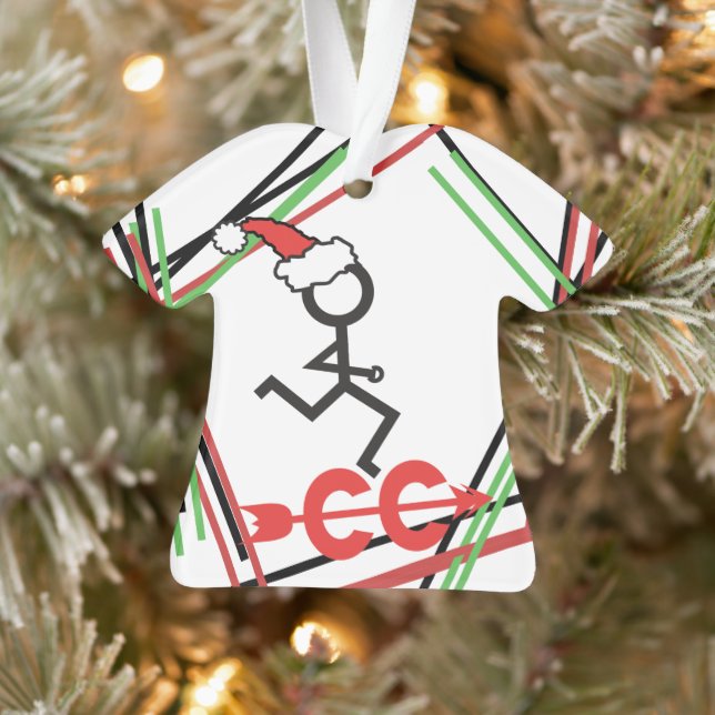 Personalized Cross Country Christmas Runner © Ornament (Tree)