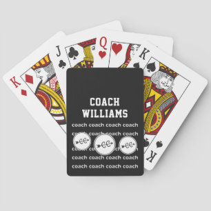 Personalized Cross Country Coach Playing Cards