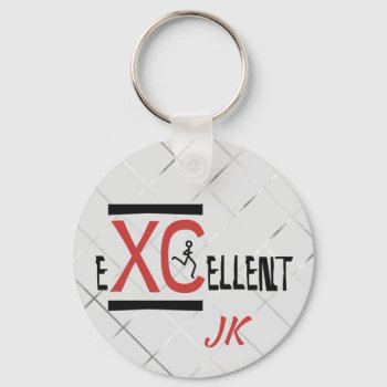 Personalized Cross Country Xc Excellent Runner Keychain by BiskerVille at Zazzle