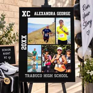 Personalized Cross Country XC Runner Photo Collage Foam Board