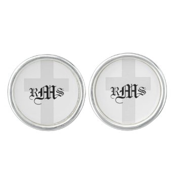 Personalized Cross Cufflinks by iHave2Say at Zazzle