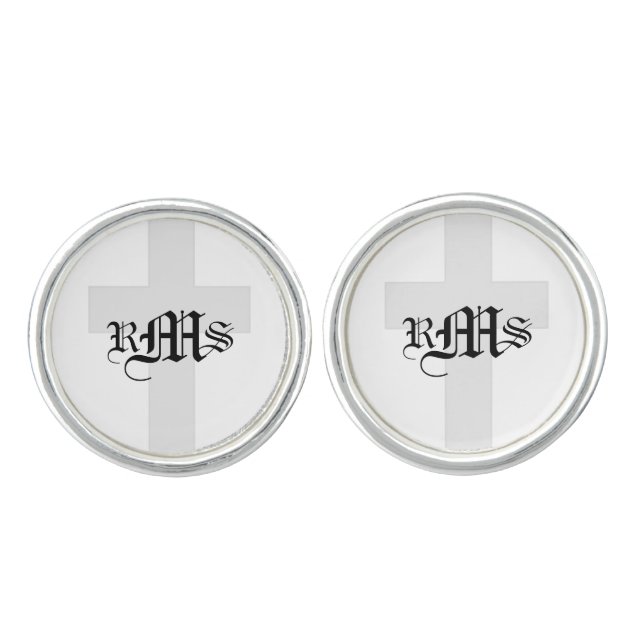 Personalized Cross Cufflinks (Front)