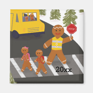 Personalized Crossing Guard School Bus Magnet