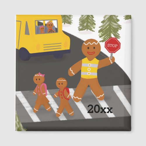 Personalized Crossing Guard School Bus Magnet