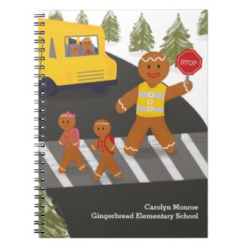 Personalized Crossing Guard School Bus Notebook by HollyShop at Zazzle