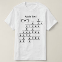 Personalized Crossword Puzzle Black and White 