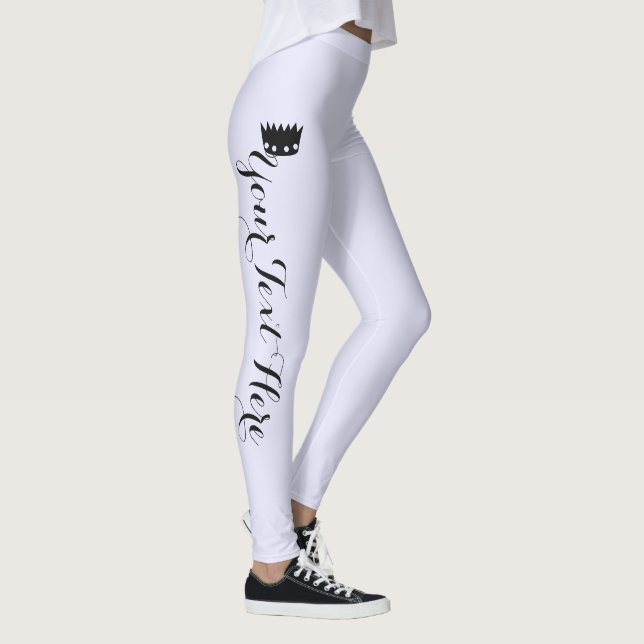 Personalized Crown Lavender Leggings (Right)