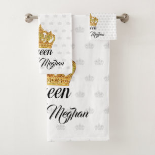 Personalized Crown Queen Bath Towell Set