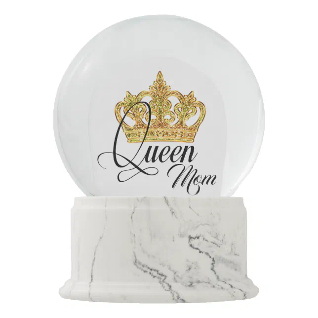 Personalized Crown Queen Mom Snow Globe Zazzle