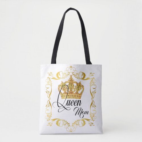 Personalized Crown Queen Mom _ Tote Bag