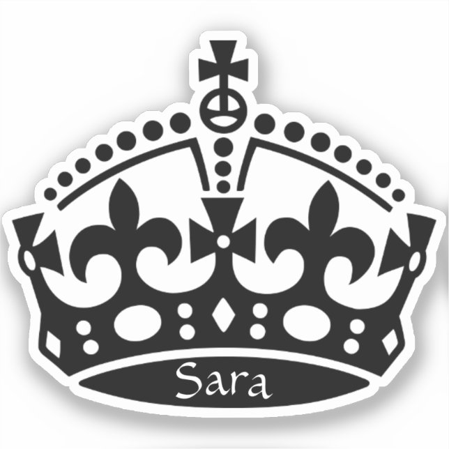 Personalized Crown Sticker (Front)