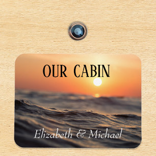 Personalized Cruise Door Beach Ocean Sunset Magnet