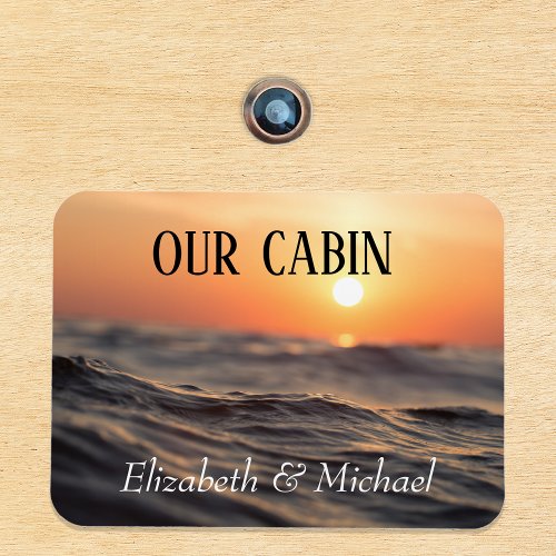 Personalized Cruise Door Beach Ocean Sunset Magnet