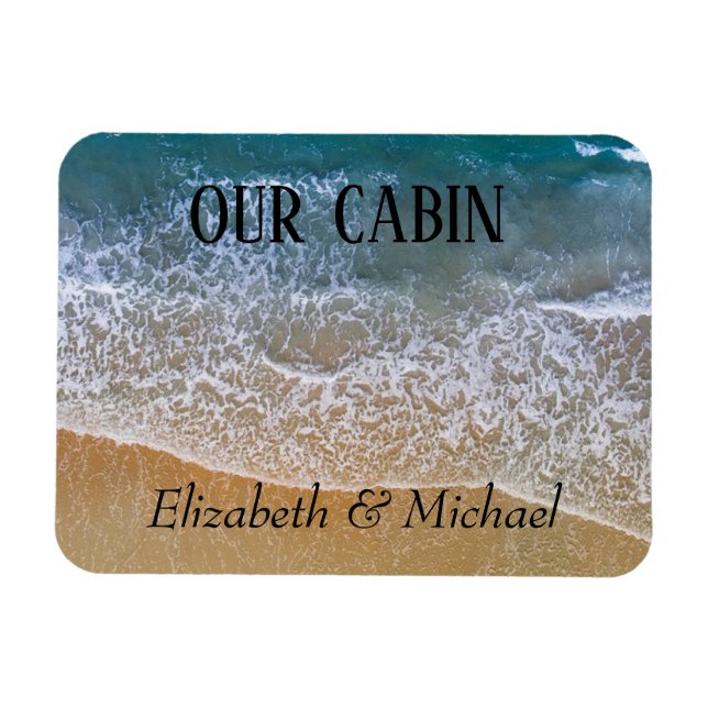 Personalized Cruise Door Beach Ocean Surf Sand Magnet (Horizontal)