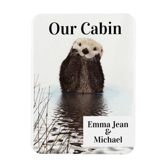 Personalized Cruise Door Cute Sea Otter Magnet (Vertical)