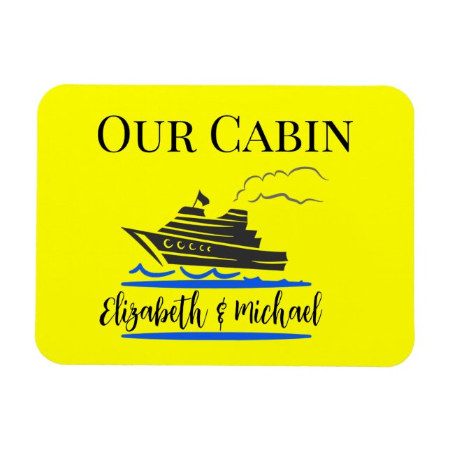 Personalized Cruise Door Fluorescent Marker Magnet (Horizontal)