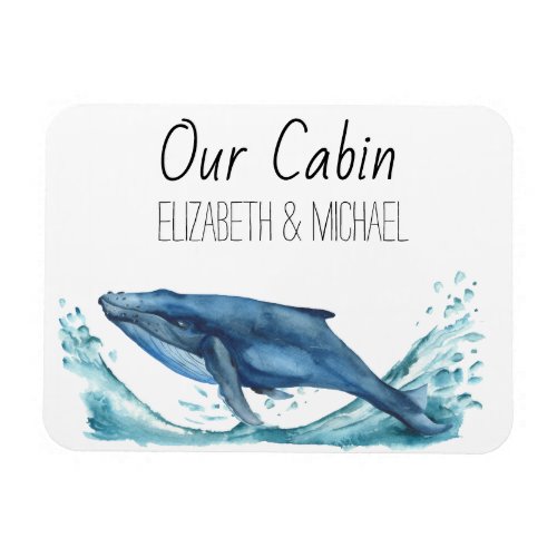 Personalized Cruise Door Sea Blue  Whale Magnet