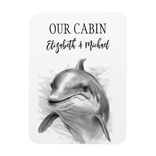 Personalized Cruise Door Sea Dolphin Magnet (Vertical)