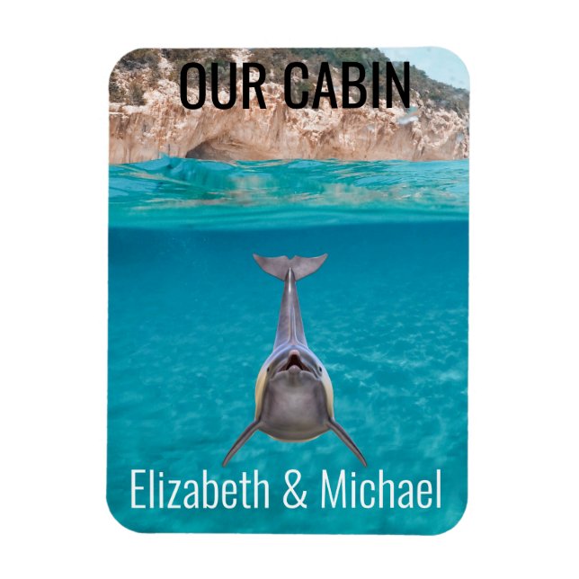 Personalized Cruise Door Sea Dolphin Marker Magnet (Vertical)