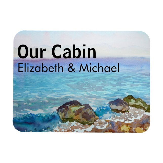 Personalized Cruise Door Sea Watercolor Ocean Magnet (Horizontal)