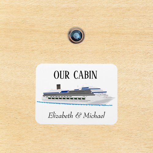 Personalized Cruise Door Ship Our Cabin Magnet