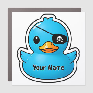 Personalized Cruise Duck Magnet Blue Eyepatch