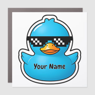 Personalized Cruise Duck Magnet Blue Sunglasses