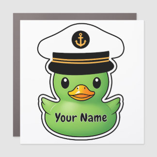 Personalized Cruise Duck Magnet Green Captain