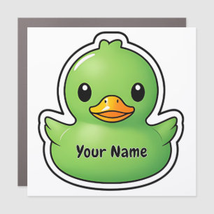 Personalized Cruise Duck Magnet Green Ducky