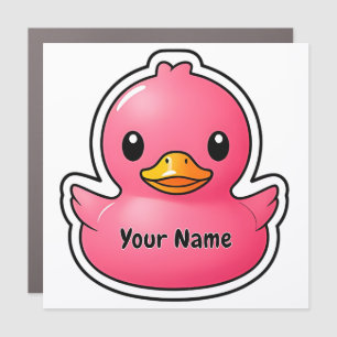 Personalized Cruise Duck Magnet Pink Rubber Ducky