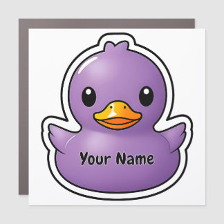 Personalized Cruise Duck Magnet Purple Ducky