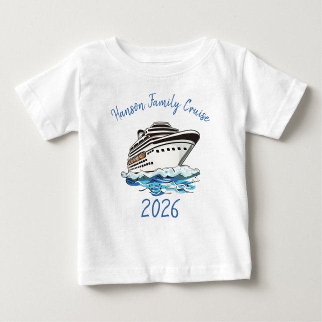 Personalized Cruise Ship Baby T-Shirt (Front)