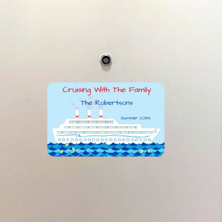 Personalized Cruise Ship Theme Door Marker Magnet
