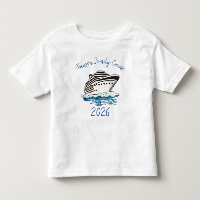 Personalized Cruise Ship Toddler T-shirt (Front)