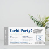 Personalized Cruise Ship Yacht Party Boarding Pass (Standing Front)