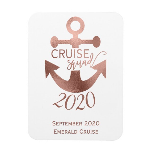 Personalized Cruise Squad Birthday Family Trip Magnet (Vertical)