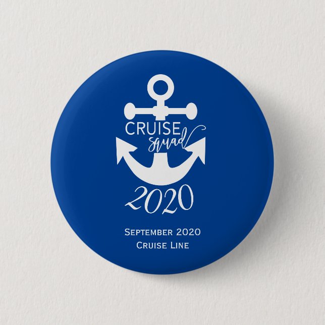 Personalized Cruise Squad Group Family Trip Button (Front)