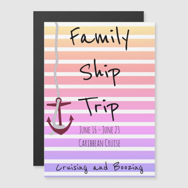 Personalized Cruise Stateroom Magnet (Front/Back)