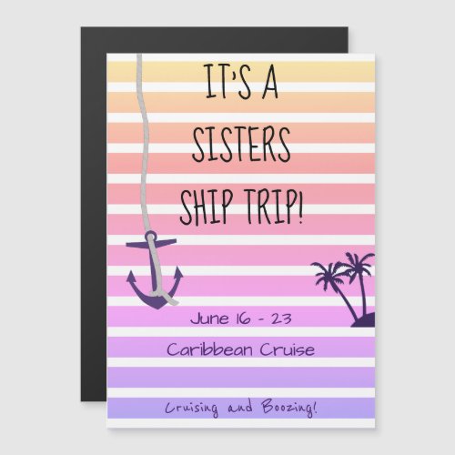 Personalized Cruise Stateroom Magnet Pastels