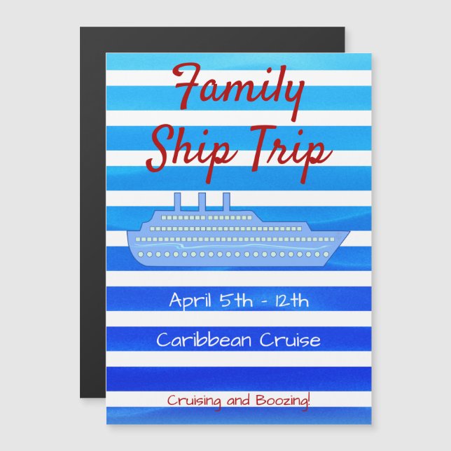 Personalized Cruise Theme Door Magnet (Front/Back)