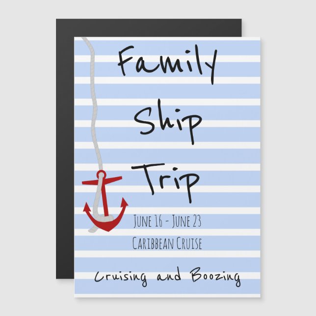 Personalized Cruise Theme Door Magnet (Front/Back)
