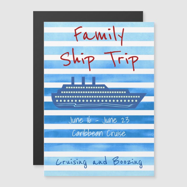 Personalized Cruise Themed Stateroom Magnet (Front/Back)