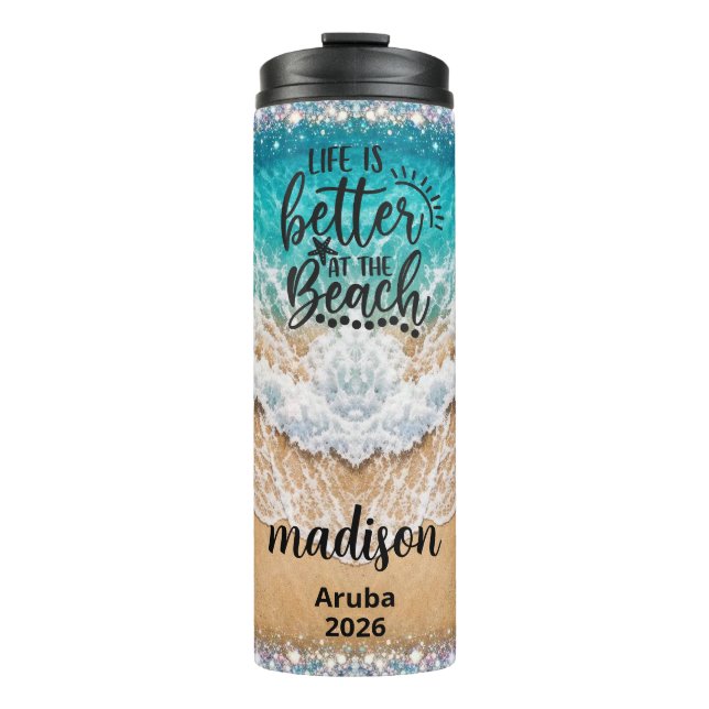 Personalized Cruise Vacation Name Tumbler Cup Cust (Front)