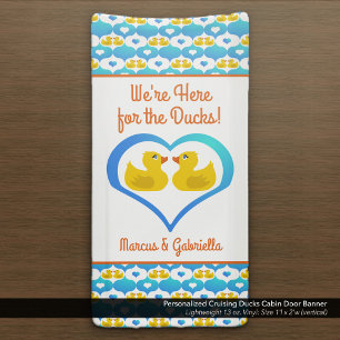 Personalized Cruising Ducks Cabin Door Banner