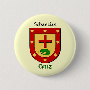 Personalized Cruz Historical Shield Button